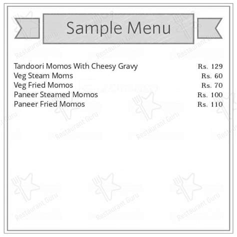 Menu At Uncle Momos Surat