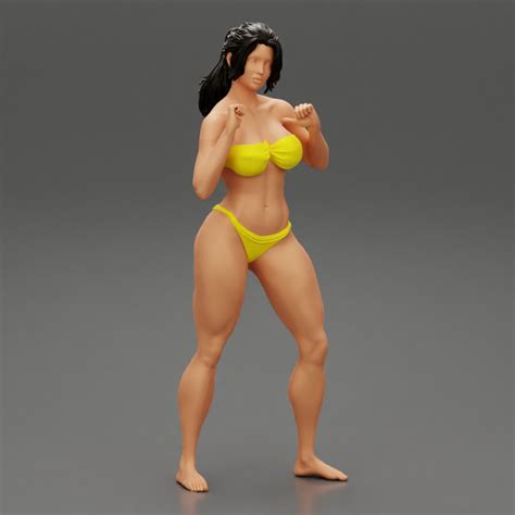 D Printable Woman With Confident Posing In Bikini By DGeschaft Miniatures Figures