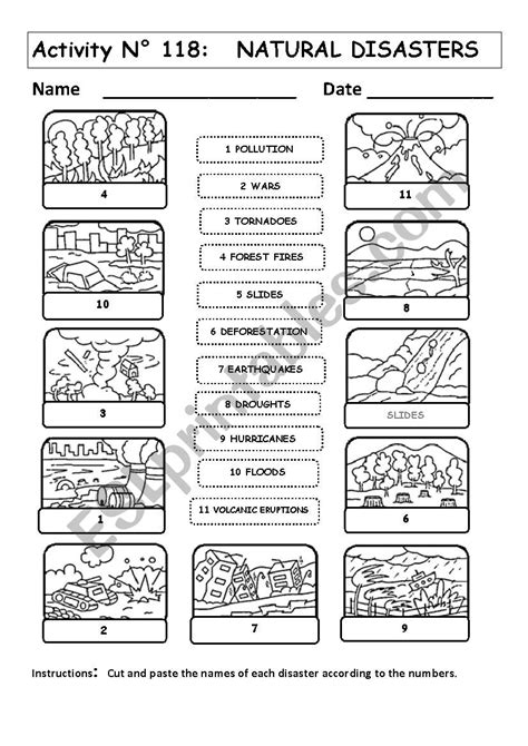 Natural Disasters Esl Worksheet By Andresdomingo