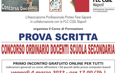 PROTEO FARE SAPERE 4 Marzo 2022 Ore 17 Primo Incontro Gratuito Per