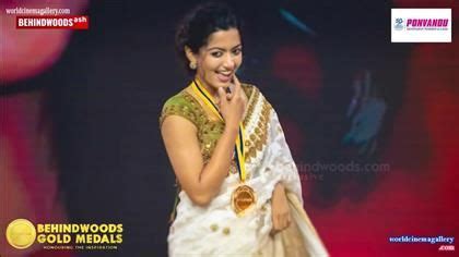 Rashmika Mandanna In Behindwoods Gold Medals Medals Gold Medal