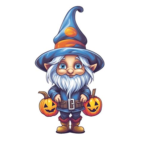 Cute Gnome Halloween Clipart Illustration Ai Generative 28889394 Png