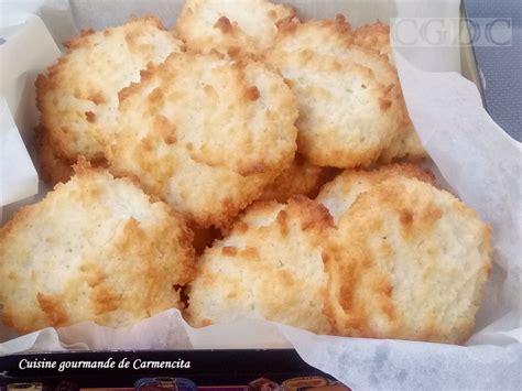 Biscuits légers aux blancs d oeuf à la noix de coco recette Biscuits