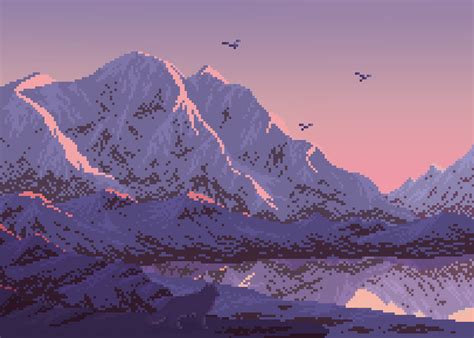 Snowy Mountains Rpixelart