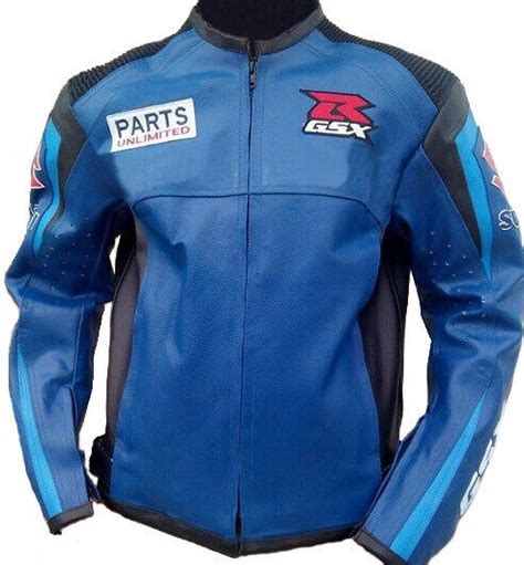 Suzuki Gsxr Motorcycle Jacket Leather Biker Racing Sport Motorcycle