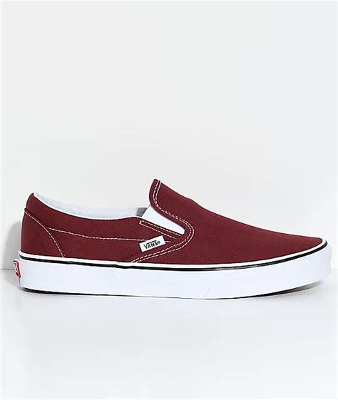 Vans Classic Slip-On Madder Brown Skate Shoes | Zumiez