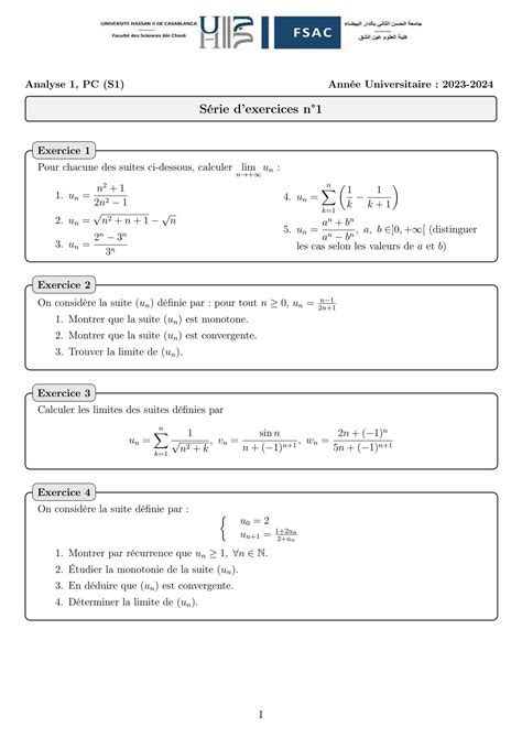 Solution S Rie Corrig E N Analyse Pc Studypool