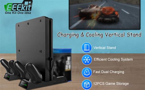 Eeekit Ps Vertical Stand Cooling Fan Cooler Ps Controller Charger