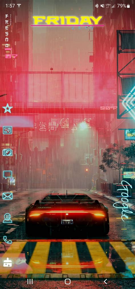 Cyberpunk theme I made for my phone, thought it looked cool. : r ...