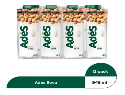 Bebida De Soya Ades 12 Pzas De 946 Ml Msi Meses sin interés