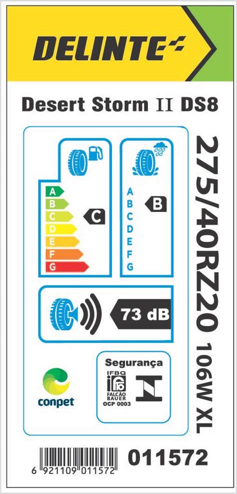 Pneu 275 40R20 Delinte Desert Storm II DS8 XL 106W