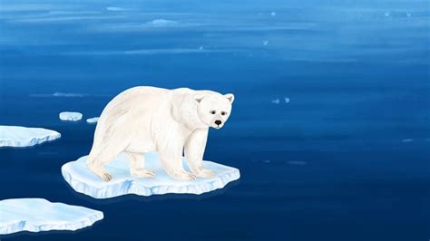 Sad polar bear desktop wallpaper | Premium Photo Illustration - rawpixel