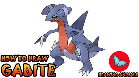 How To Draw Gabite Pokemon Coloring And Drawing For Kids Youtube