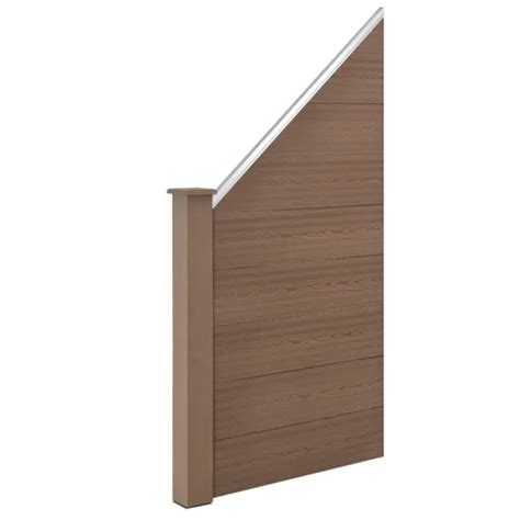 NEU HOLZ CLÔTURE DE Jardin Brise Vue Brise Vent Bois Composite Brun