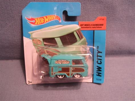 Hot Wheels Hw City Volkswagen Vw T1 Bulli Kool Kombi Surf Shop Bus Neuf Emballage Dorigine