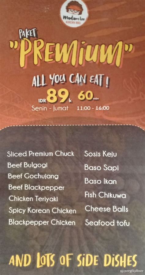 Selalu Diperbarui Menu Madam Lee Korean Bbq Kuningan