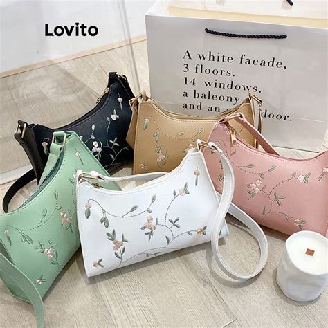 Lovito Bolsa De Ombro Pequena Elegante Bordado Floral Para Mulheres