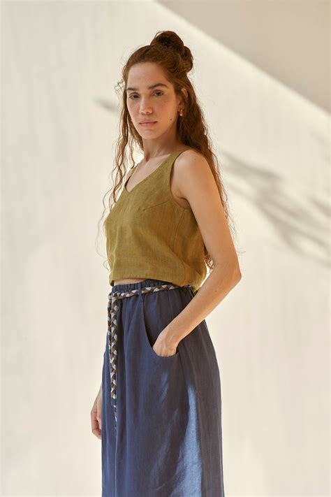 Weekday Linen Skirt Paeony