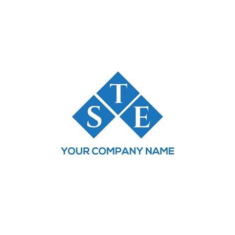 STE letter logo design on white background. STE creative initials