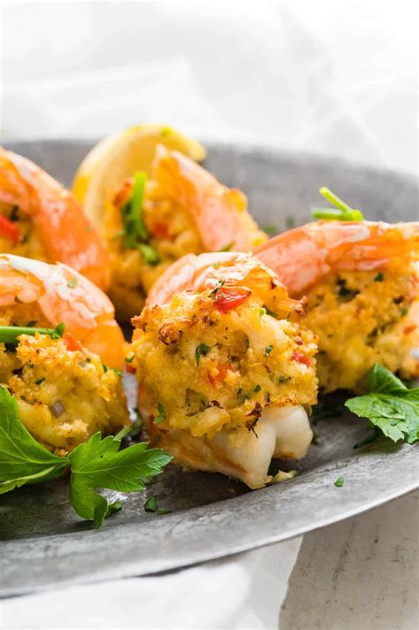 Jumbo Stuffed Shrimp With Crab Video Garlic And Zest