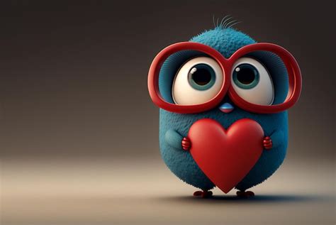 Premium Photo Valentines Day Cartoon Character In D Digital Art