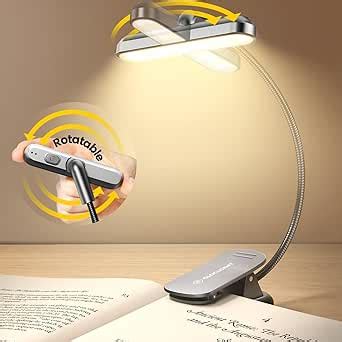 Glocusent Rotatable Reading Light For Books In Bed Leds Dual Row