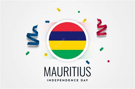 Premium Vector Mauritius Independence Day Backgground Illustration Template Design