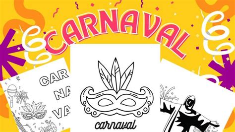 Desenhos De Carnaval Colorido Para Imprimir - 20 Desenhos de Carnaval para colorir e imprimir - Artesanato Passo a Passo!