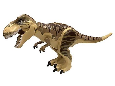 LEGO Jurassic World Animal Tan Dinosaur Tyrannosaurus Rex with Dark Tan ...