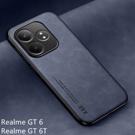 Кожа чехол для Realme GT 6 / Realme GT 6T Магнитное притяжение внутри ...