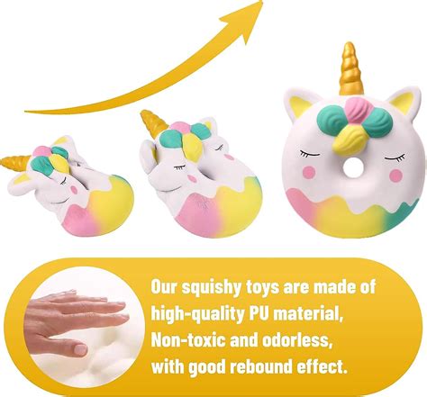 5 Inches Squishies Jumbo Unicorn Donut Kawaii Soft Slow Rising Scented