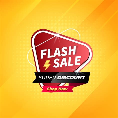 Premium Vector Flash Sale Banner Template Design