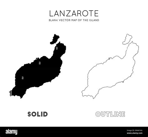 Lanzarote Map Blank Vector Map Of The Island Borders Of Lanzarote For