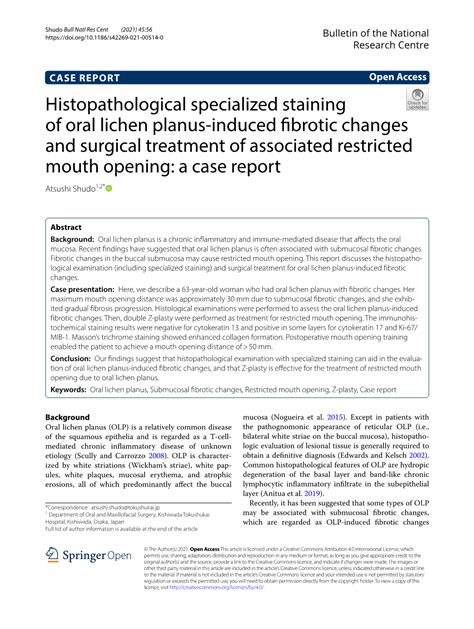 Histopathological Specialized Staining Of Oral Lichen Planus Induced Docslib