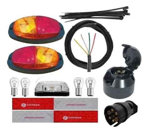 Kit Instalação Elétrica Lanterna Carretinha Reboque Completx Frete grátis