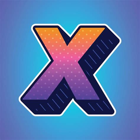 3d Illustration Of Letter X 17556208 Vector Art At Vecteezy