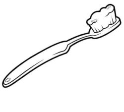Escova Para Colorir - Desenhos de Escova de Dente para Imprimir e Colorir