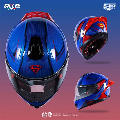 Pre Order Gille 883 Falcon Wd Superman Blue Full Face Dual Visor