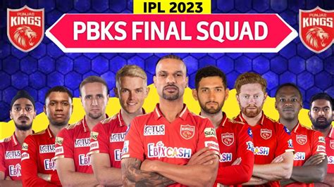 ipl  punjab kings full final squad pbks team confirmed