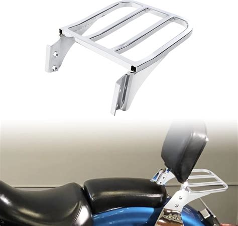 Amazon Tct Mt Motorcycle Chrome Sissy Bar Backrest Luggage Rack