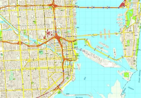 Miami Digital Map Digital Maps Netmaps Uk Vector Eps And Wall Maps