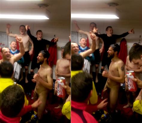 Big Dicked Footballer Celebrating In Locker Room My Own Private