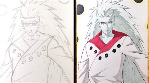 How To Draw Madara Sage Of Six Paths Naruto Youtube