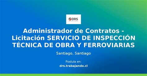 Administrador De Contratos Licitaci N Servicio De Inspecci N T Cnica