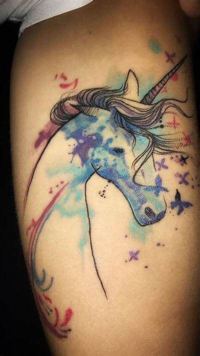 Unicorn Tattoos Mini Tattoos Watercolor Tattoo Tatting Arms Pretty