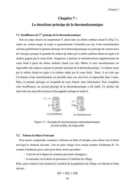 Solution Le Deuxi Me Principe De La Thermodynamique Studypool