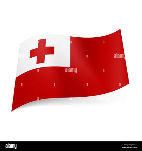 White Red Flag With Cross