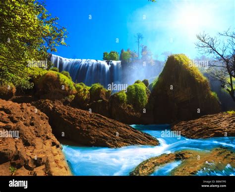 Elephant waterfall in central highland of Vietnam Stock Photo - Alamy