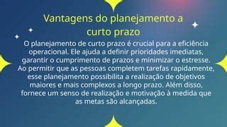 O De Curto Prazo Nao Esta Relacionado Diretamente Ao Planejamento - Planejamento de Metas: planejamento de curto, médio e longo prazo.pptx
