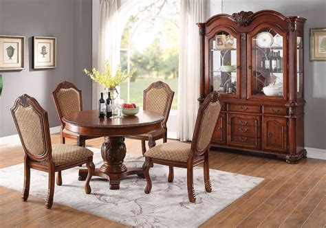 Chateau De Ville Round Dining Room Set Cherry Acme Furniture